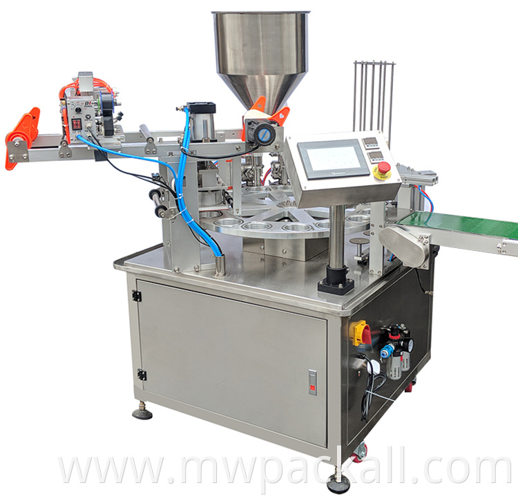 Rotary type paste sauce cream filling machine Automatic filling sealing machine for sale